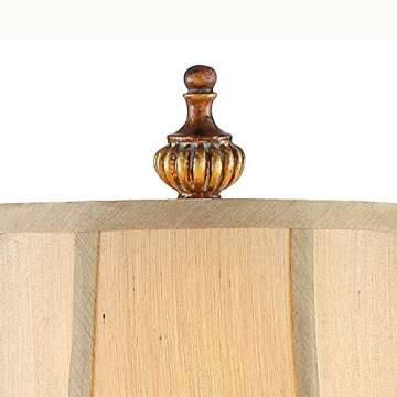 Regency Hill Juliette 36 1/2" Tall Skinny Large Buffet Traditional End Table Lamps Set of 2 Brown Light Bronze Finish Fabric Shade Living Room Bedroom Bedside Nightstand House Office Home Reading