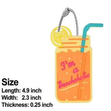 ARMRA Unique Luggage Tag [3 Pack] Travel Pineapple Ice Cream Drink Bag Identify Label Holiday Gift Ideas