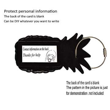 ARMRA Unique Luggage Tag [3 Pack] Travel Pineapple Ice Cream Drink Bag Identify Label Holiday Gift Ideas