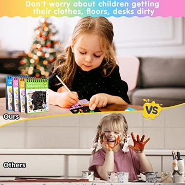 YSCare Scratch Notebooks for Kids with Wooden Stylus Set
