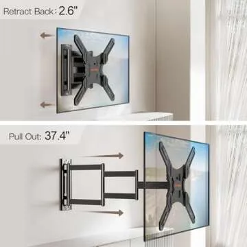 ELIVED Long Arm TV Wall Mount for 26-65 Inch TVs with 37.4 Inch Extension and Swivel Capability