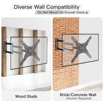 ELIVED Long Arm TV Mount for 26-65 Inch TVs