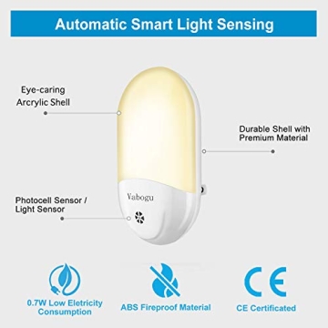 Vabogu NL-02 LED Night Light with Photocell Sensor