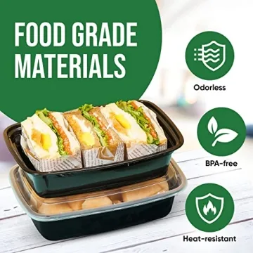 TaidMiao Meal Prep Containers 38oz - Reusable 30 Pack