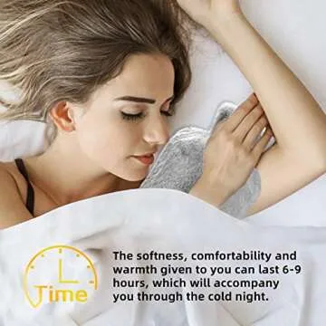 Hot Water Bottle with Soft Cover (2 Liter) Classic Rubber Hot Water Bagfor Cramps, Neck Shoulders Pain Relief Hot Cold Pack for Hot and Cold Therapy and Feet Warmer Great Gift for Women and Girls