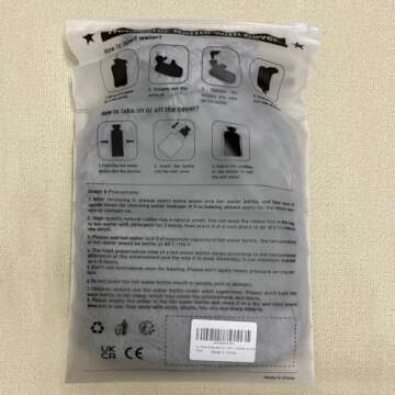 Hot Water Bottle with Soft Cover (2 Liter) Classic Rubber Hot Water Bagfor Cramps, Neck Shoulders Pain Relief Hot Cold Pack for Hot and Cold Therapy and Feet Warmer Great Gift for Women and Girls