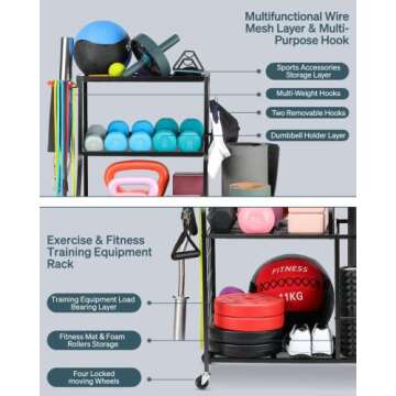 Versatile Weight Rack for Home Gym Storage Solutions