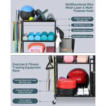 Versatile Weight Rack for Home Gym Storage Solutions