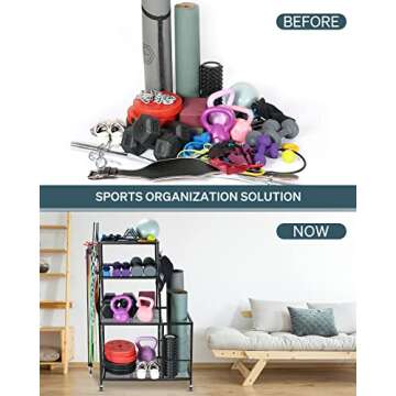 Versatile Weight Rack for Home Gym Storage Solutions