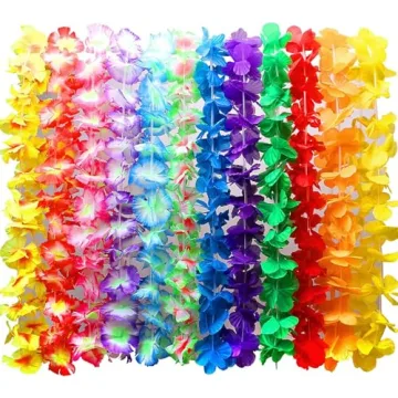 Vibrant Hawaiian Leis for Luau Party Fun and Cheerful Decoration