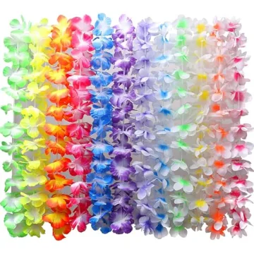 Vibrant Hawaiian Leis for Luau Party Fun and Cheerful Decoration