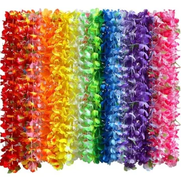 Vibrant Hawaiian Leis for Luau Party Fun and Cheerful Decoration