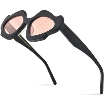 HEPIDEM Matte Black Polarized Cat Eye Sunglasses