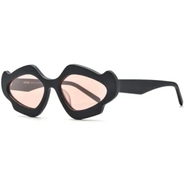 HEPIDEM Matte Black Polarized Cat Eye Sunglasses