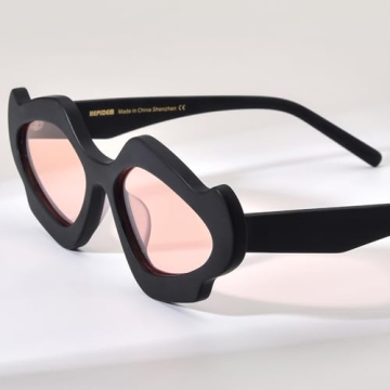 HEPIDEM Matte Black Polarized Cat Eye Sunglasses