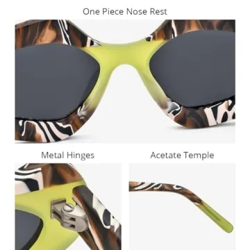 HEPIDEM Matte Black Polarized Cat Eye Sunglasses