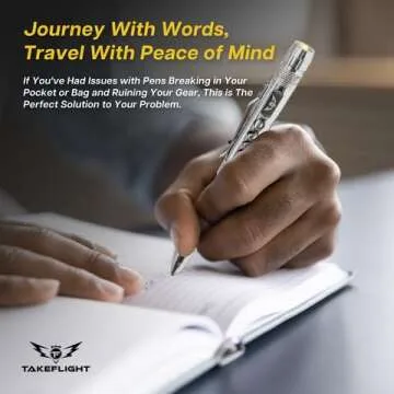 Tactical Pen - Self Defense Pen with Flashlight - Tactical Flashlight Multi Tool Survival Pen + Glass Breaker + Bottle Opener in Gift Box for Men & Women