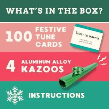 Ridley's Kazoo That Festive Tune | Holiday Game for The Family | No Musical Talent Required | Includes 4 Kazoos and 100 Festive Songs