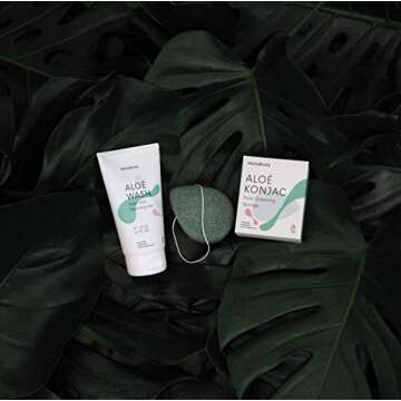 HelloBody ALOE WASH Daily Face Cleansing Gel - Vegan Facial Cleansing - Effective Against Blemished Skin - Nourishing Moisturising Cream - Aloe Vera (1 x 4.2 fl. oz.)