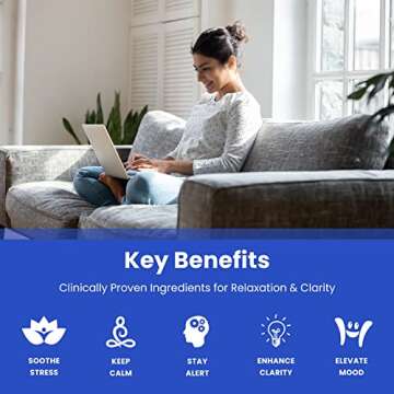 NutraChamps Calm Gummies, Stress Gummies Supplement with Ashwagandha, L-Theanine, GABA, Vitamin B6 & Lemon Balm, 90 Gummies (Pack of 2)