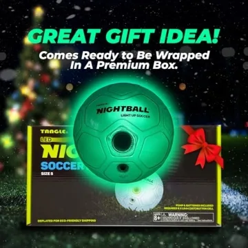 NightBall Light Up Soccer Ball for Kids - Glow Soccer Fun