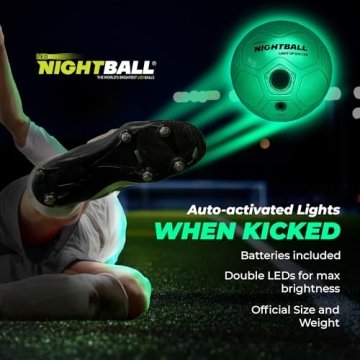 NightBall Light Up Soccer Ball for Kids - Glow Soccer Fun