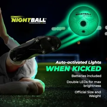 NightBall Light Up Soccer Ball for Kids - Glow Soccer Fun