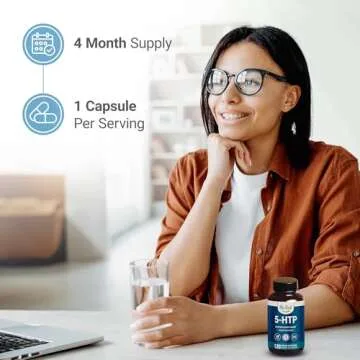 Nested Naturals 5-HTP 100 mg - Mood & Sleep Support Capsules