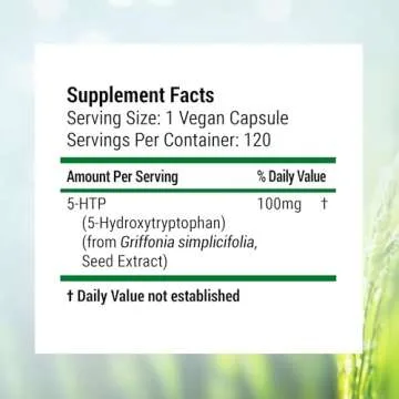 Nested Naturals 5-HTP 100 mg - Mood & Sleep Support Capsules