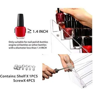 CQ Acrylic Nail Polish Holder Organizes Your Beauty Essentials
