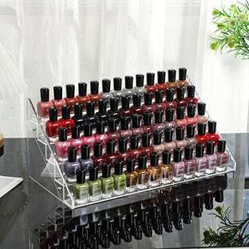 CQ Acrylic Nail Polish Holder Organizes Your Beauty Essentials