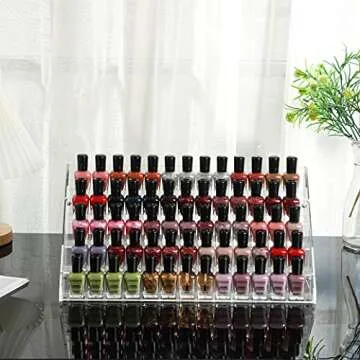 CQ Acrylic Nail Polish Holder Organizes Your Beauty Essentials