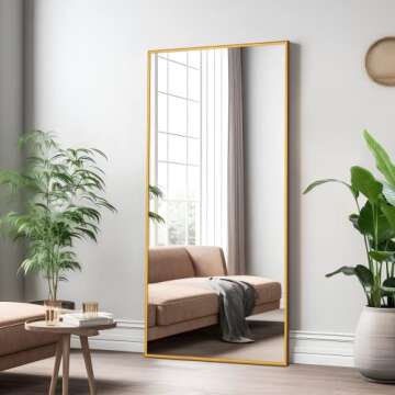 NeuType Full Length Mirror Floor Mirror Dressing Mirror Home Gym Mirror,Large Wall Mirror Bathroom M...