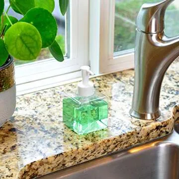 Youngever Clear Plastic Pump Bottles - 5 Pack (8 oz)