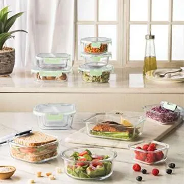 FineDine 24 Piece Glass Storage Containers for Freshness
