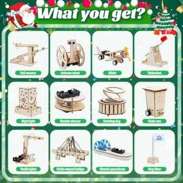 Christmas Advent Calendar 2024 Stem Kits Calendar for Kids Boys- 24 Days Christmas Countdown Educati...