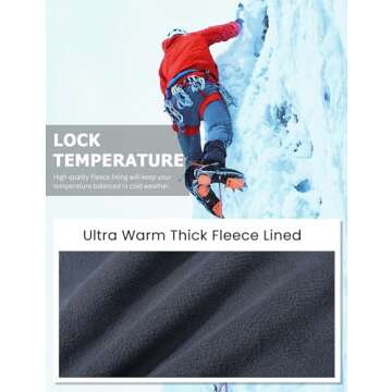 MAGCOMSEN Men's Fleece-Lined Snowboard Pants for Winter