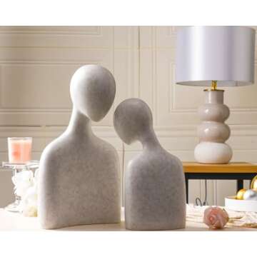 Romantic Abstract Couple Statue for Home Decor