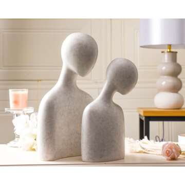 Romantic Abstract Couple Statue for Home Decor