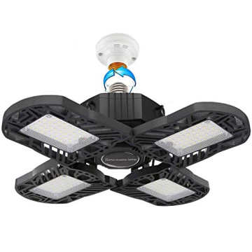 120W Deformable LED Garage Light with 6000K Brightness