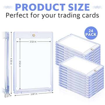 35pt Magnetic Card Holder for Trading Cards, Baseball Cards Protectors Hard Plastic Fit for MTG, Tra...