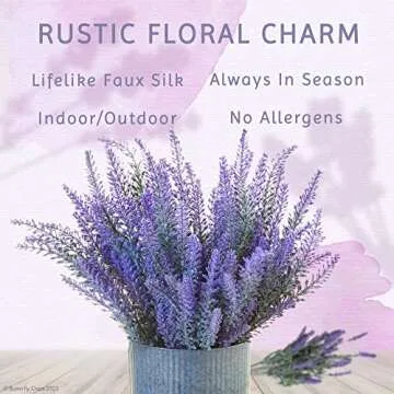 Butterfly Craze Artificial Lavender Plants for Home Decor