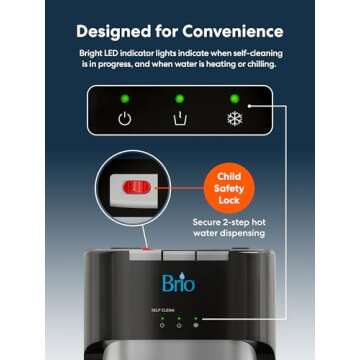 Brio Bottleless Water Cooler with 3 Temperature Settings
