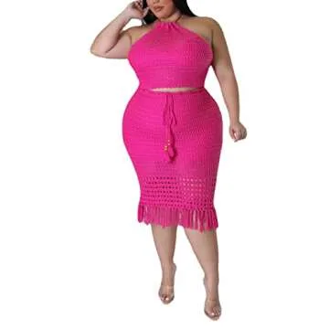 Trendy Plus Size Two-Piece Dress Set for Summer Fun