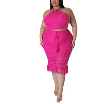 Trendy Plus Size Two-Piece Dress Set for Summer Fun