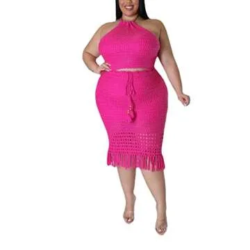 Trendy Plus Size Two-Piece Dress Set for Summer Fun