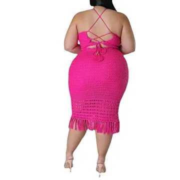 Trendy Plus Size Two-Piece Dress Set for Summer Fun