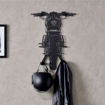 Unique Helmet Holder Wall Mount for Motorcycles