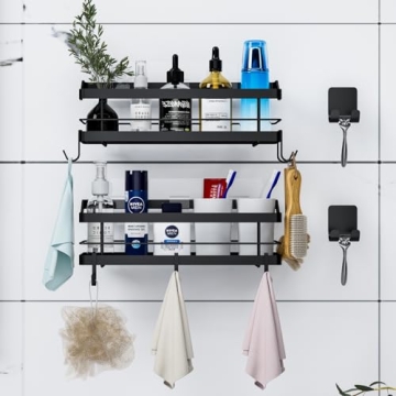 Durable Carwiner 2-Pack Shower Caddy with Hooks