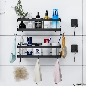 Durable Carwiner 2-Pack Shower Caddy with Hooks